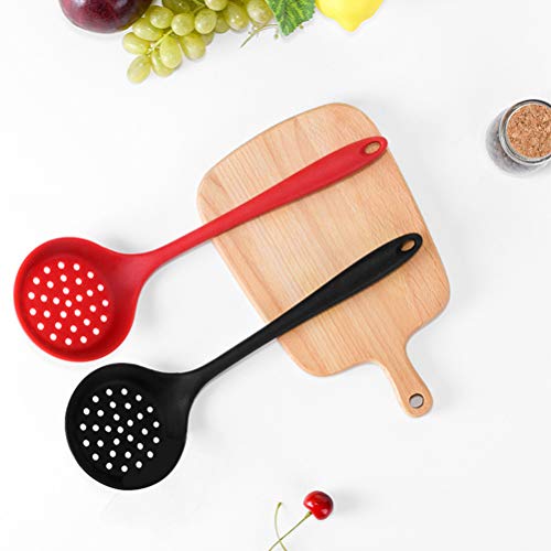 Colher de Silicone Escumadeira Bestonzon para Cozinhar Cozinha Utensil Colher Fenda Antiaderente par
