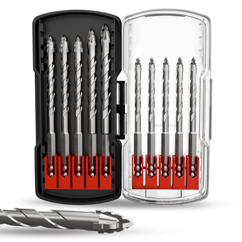 Upgraded Masonry Drill Bit Set,Serrated Concrete Drill bit Set - ...