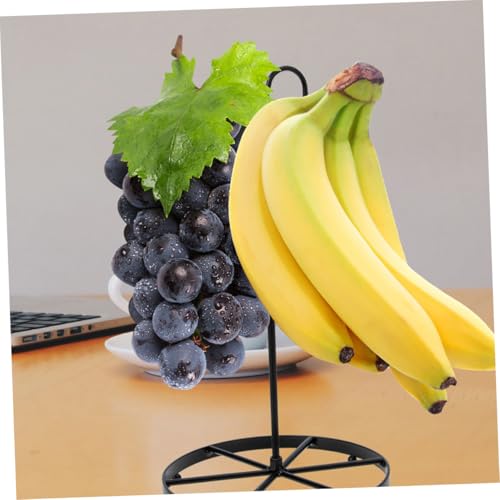 TOYANDONA Metal Banana and Grape Hanging Hook Double Hook Fruit Display Rack Kitchen Fruit Holder for Fresh Banana Storage on Countertop for Home Use - Image 4