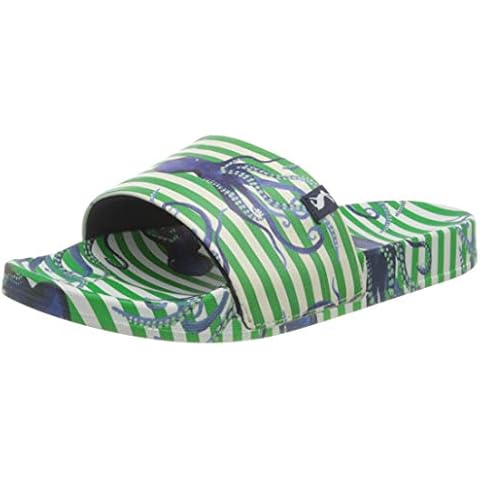 Joules Boy's Green Octopus Stripe Sandals Cover