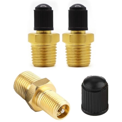 YOYEAH 2 Stück 1/4' NPT-Kupferventil, Messing Luchtcompressor, Luftkompressorventil Autoventil Tank...