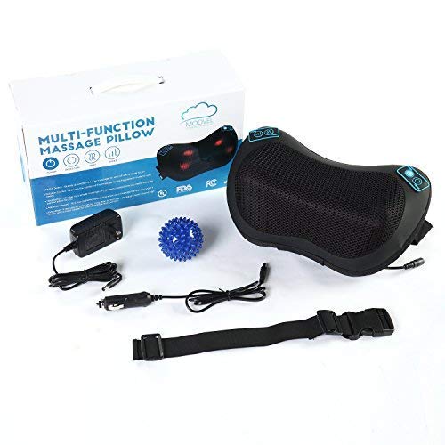 Modvel Shiatsu Back And Neck Massager - 3D Kneading Deep Tissue Massage Pillow With Heat For Muscle Pain Relief, Chairs And Cars - Black #TOP6