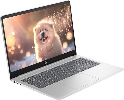 Image of HP Chromebook 15.6 Inch Laptop for College Students, Intel 4-Core Processor N (Beat i5-8250U), 8GB DDR5 SA RAM, 64GB eMMC, Chrome OS, UHD Graphics, Arctic Silver (Renewed), 15a-na002