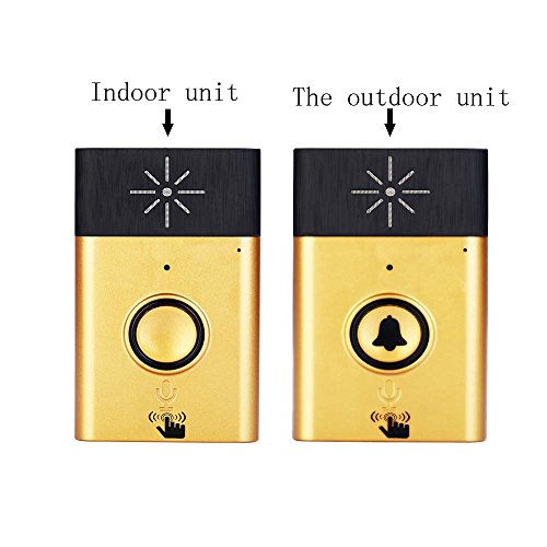 Generic Wireless Intercom Doorbell Two-Way Calling Family use CST006 Golden+Black
