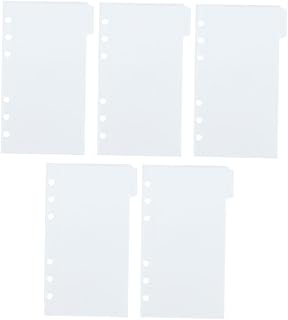 TEHAUX 1 Conjunto De Pastas De Bolso Pastas De Arquivo Clipes De Fichário Blocos De Notas Orçamento Fichário Bolso Saco De Folhas Soltas Notebook Bolso Fichário Sacos De Folhas Soltas