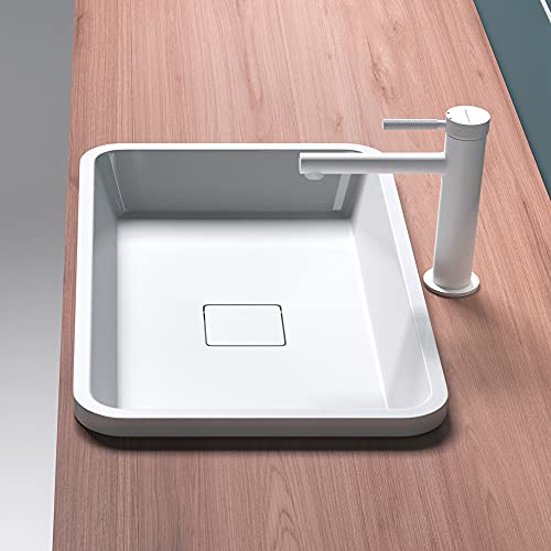Mai-Mai-Lavabo-sobre-Encimera-Rectangular-Blanco-Lavabo-de-Bano-53X33X105cm-Lavabo-de-Mano-con-Tapa-de-Desague-Col104