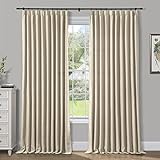 ChadMade Pinch Pleated Curtain Solid Thermal Insulated Blackout Patio Door Panel Drape for Traverse