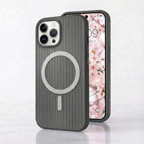 Image of amazon basics Streak Magnetic Protective Cover Compatible with iPhone 15 Pro | MagSafe | Camera & Body Protection|Anti Shock,Scratch Resistant|Precise Cutouts Modern Design|Wireless Charging - Black