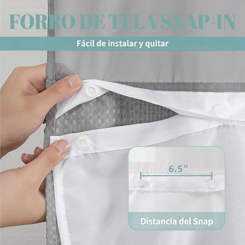 La Mejor Lista de Cortinas, ganchos y revestimientos de ducha más recomendados. 24 Imagen adicional