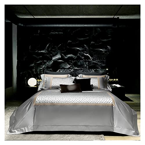 Parure de lit en coton brodé TXQHD 4 pièces 240cm ensemble de linge de maison