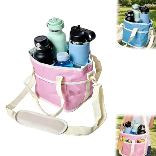 clhjinruoliu Family Size 4 Compartment Drink Bag, Insulated Multiple Tumbler