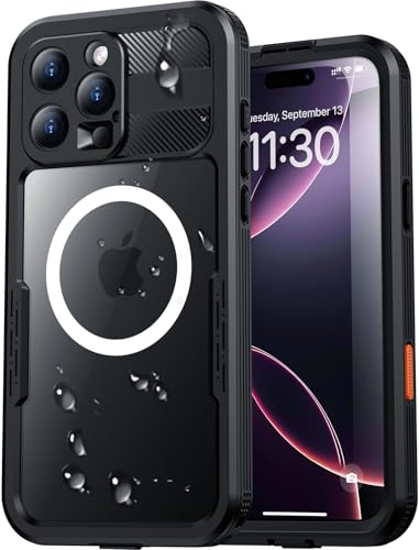 Red2Fire Magnetic for iPhone 16 Pro Max Case Waterproof, [Built-in Screen Protector][Compatible with...