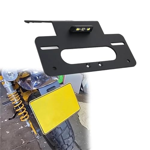 Support de plaque d'immatriculation arrière moto stable et résistant aux chocs