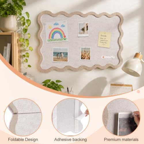 Image of Climberty Felt Bulletin Board Foldable Self Adhesive Pin Board