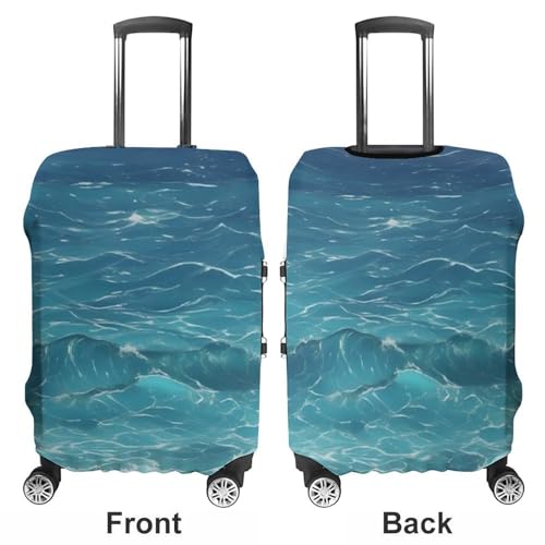 The Deep Ocean Luggage Cover Tsa Approved Suitcase Covers for Luggage Elastic Washable Suit Case Covers Anti-Scratch Travel Luggages Sleeve Suitcase Protector Fits 19-30 Inch Case(S)3
