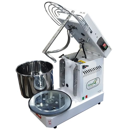 Miscelatore a spirale singola velocità 8 kg con vasca estraibile