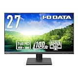 IODATA モニター 27インチ 100Hz AHVAパネル 非光沢 ブラック (HDMI×1/DisplayPort×1/スピーカー付/VESA対応/土日サポート/日本メーカー) EX-D272SA