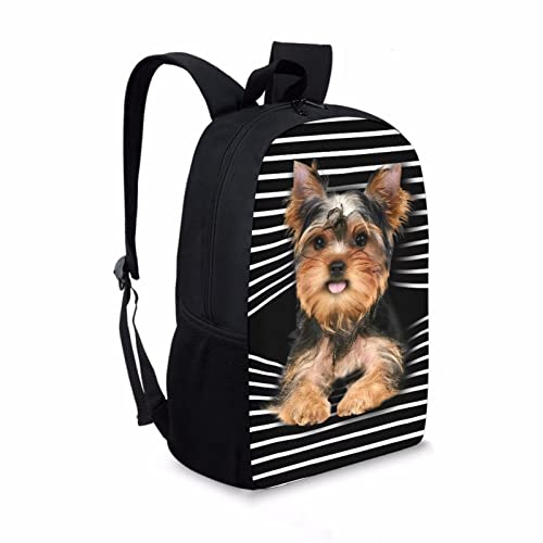 xixirimido Kinder-Schulrucksack für Jungen und Mädchen, Schulterrucksack, Tagesrucksack, Hund Yorkshire Terrier, Einheitsgröße, Lässiger Tagesrucksack