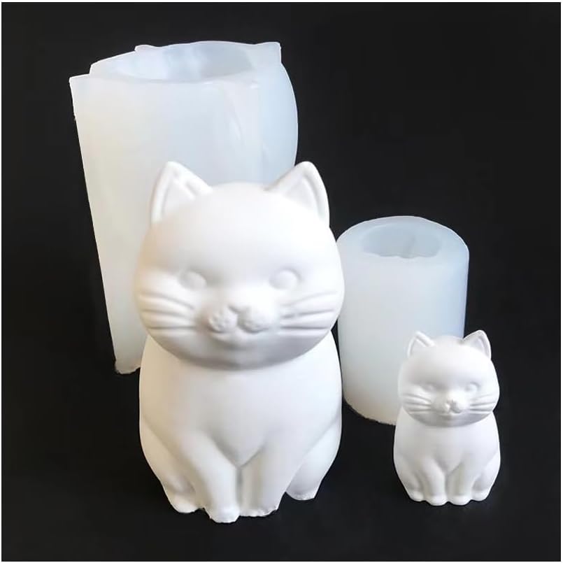 Cake Fondant Mold- Cat Molds Silicone for Chocolate Candy, Cake Decoration, Polymer Clay, Sugar Craft, Candles Resin Mould(Cat)