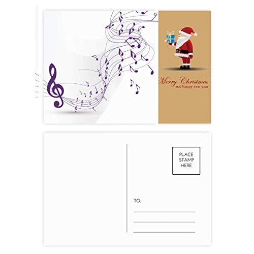 Cartes postales Père Noël Flappg violettes pour vos vœux en famille