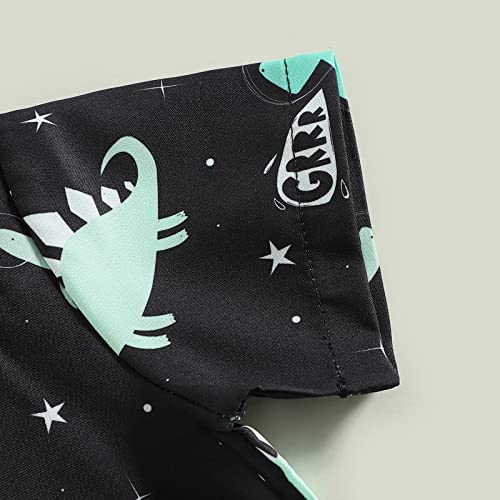 Image of Toddler Boy Summer Outfits Button Down Short Sleeve Floral Shirts & Casual Shorts 1-6 Years Boys Clothes Set