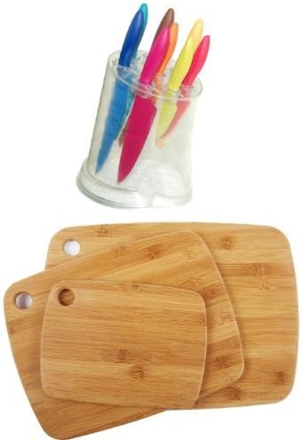 Pure Komachi Block set & Core Bamboo Cutting Board Bundle