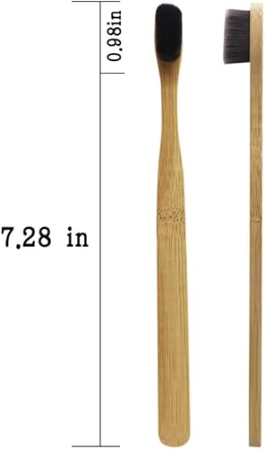 Miniatura 6 de Clypolly Cepillo de dientes de bambú extra suave y sensible con 20000 cerdas de hilo dental suave para encías frágiles aparatos ortopédicos