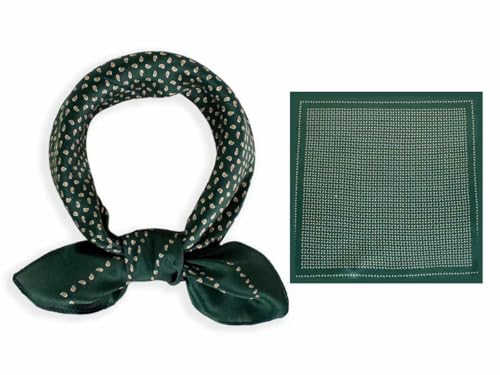 Image of ANDANTINO 100% Mulberry Silk Scarf -21 inch Square Neckerchief with Gift Packed