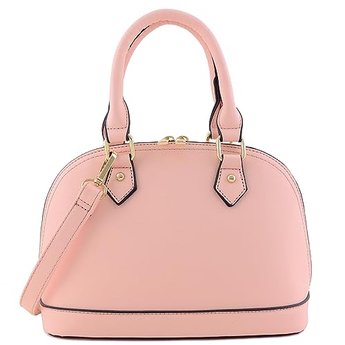 Image of FashionPuzzle Zip-Around Saffiano Classic Dome Satchel