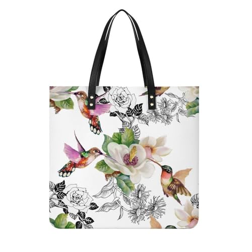 Sac shopping oiseau et fleurs le cabas en toile idéal pour vos voyages