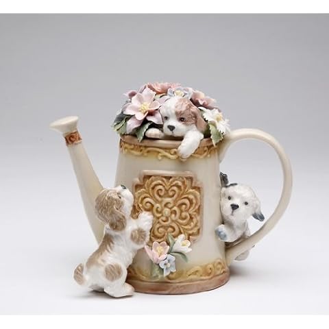 Cosmos Gifts Porcelain Puppy Music Box Cover