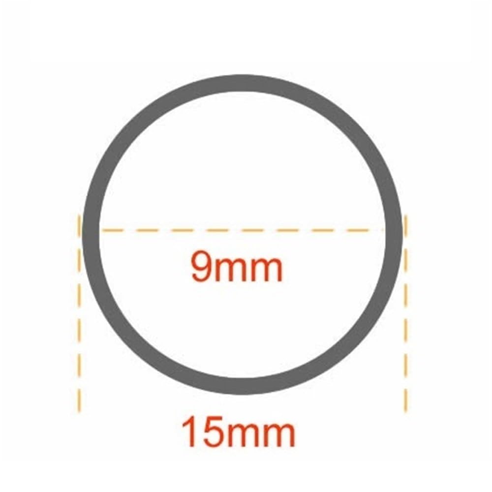 Tube rond creux en acier de 50 cm, diamètre extérieur 15 mm, tube en acier au carbone de précision, polissage intérieur/extérieur.(15mm x 9mm)