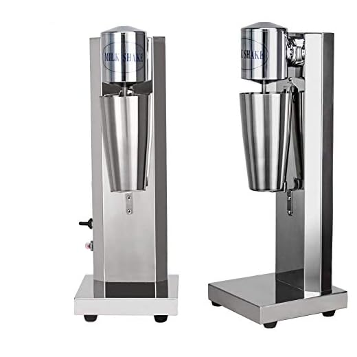 180W Commercial Home use Electric Milkshake Maker Drink Malt Mixer Shake Machine Frozen Smoothie Soft Ice Cream Maker Blender All-Stainless Steel Body,110V USA Plug
