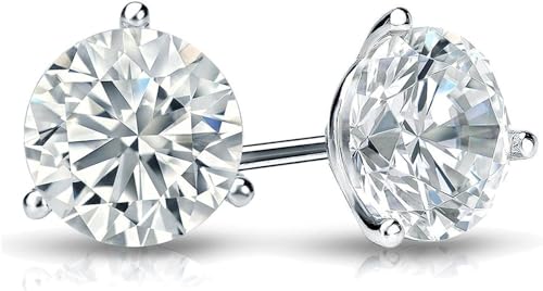 The Diamond Deal IGI Certified .50ct to 5.00 Carat Round Brilliant Lab-Grown Diamond 3-Prong Stud Earrings in 14k Yellow, White or Rose Gold With Screw Back Closure3