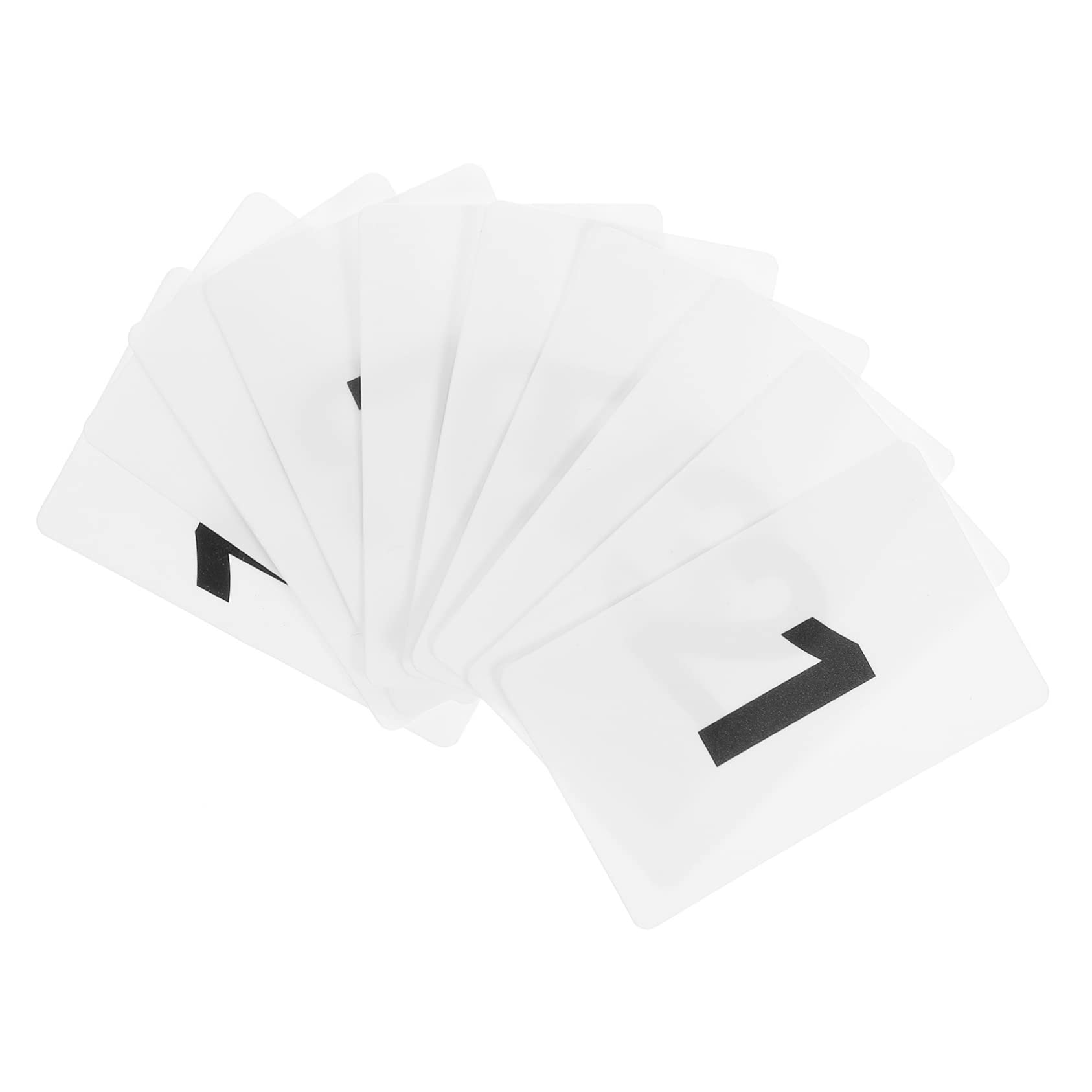 SOLUSTRE 50 Pcs Digital Card Number Tags Key Number Tags Table Number Cards Acrylic Name Cards Reception Table Numbers Number Cards for Home Banquet Plastic Seat Card Wedding White