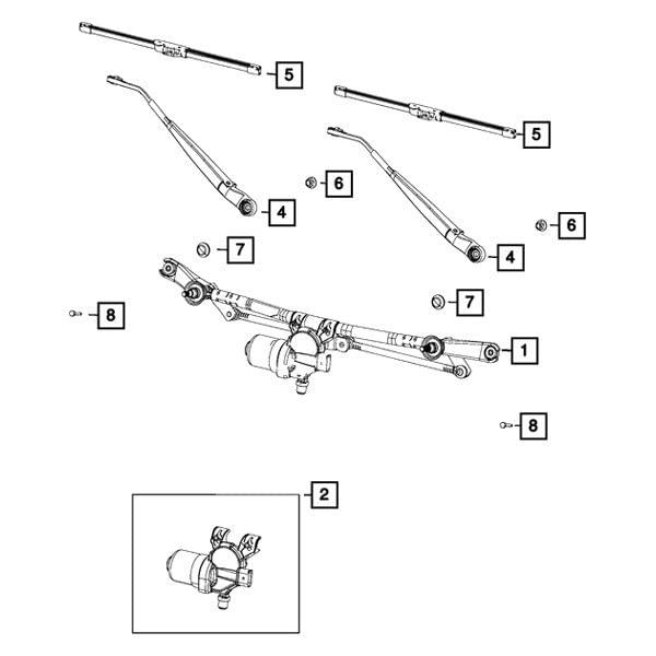 Amazon.com: Mopar 68383593AA MOTOR WINDSHIELD WIPER : Automotive 