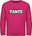 Shirtracer Statement Sprüche Kinder - Ich Bin die Tante - schwarz - 116 (5/6 Jahre) - Fuchsia - Schwester - JH030K - Kinder Sweatshirt Pullover für Jungen und Mädchen