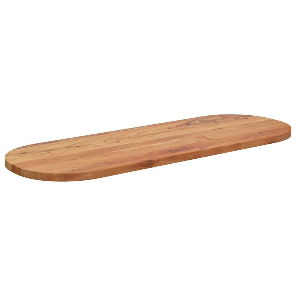 vidaXL Dessus de Table, Plateau de Table, Dessus de Table de Remplacement Salle de Séjour Intérieur, 140x50x2,5 cm Ovale Bois Massif d'Acacia