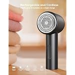 VASSON Fabric Shaver, Electric Lint Remover Rechargeable, Lint Shaver, Sweater Shavers to Remove Pilling, Sweater Defuzzer, Depillers for Clothes, Furniture (Dark Grey) - Image 4