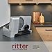 ritter E 16 Elektrischer Allesschneider & Brotschneidemaschine aus Metall mit ECO-Motor, Made in Germany, Silber, Silbermetallic