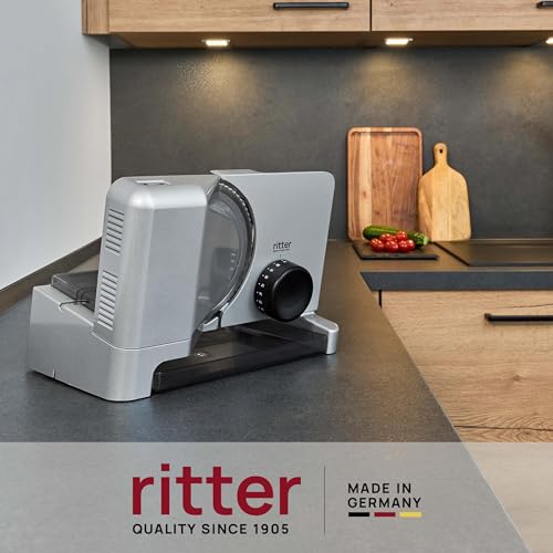 ritter E 16 Električni večnamenski rezalnik kruha iz kovine z ECO motorjem, Made in Germany, srebrna, srebrna metalik