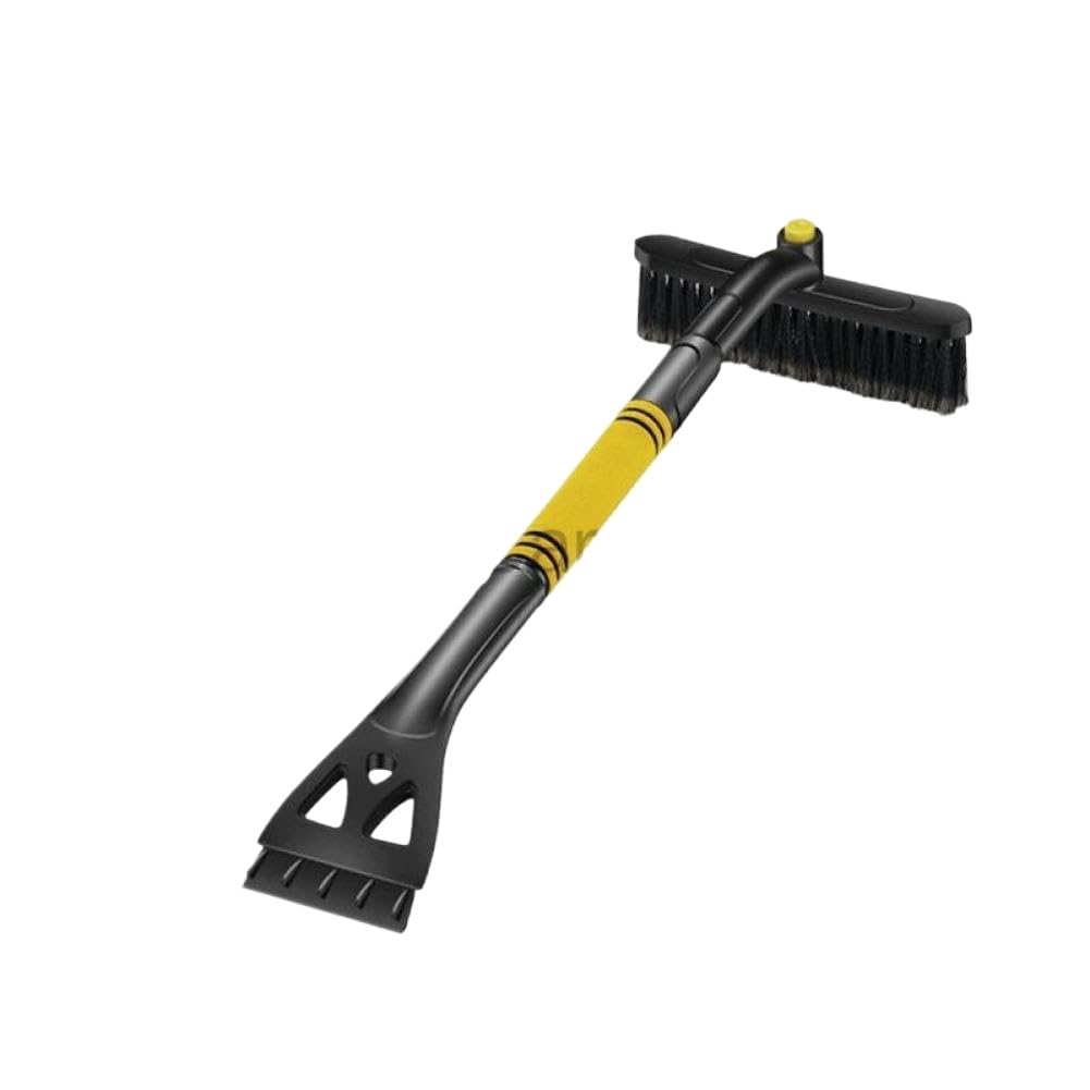 Teleskop-Auto-Schneebürste und Eiskratzer, Winter-Windschutzscheibe, Schneeräumung und Eiskratzen, Fahrzeugzubehör(Yellow-1PC)