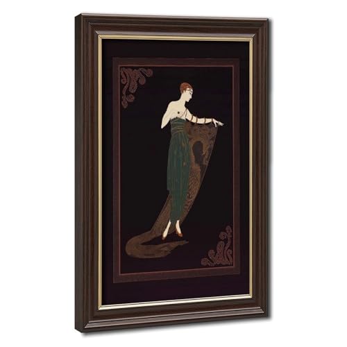 Impression Erté Art Déco Emerald Night poster de mode vintage glamour