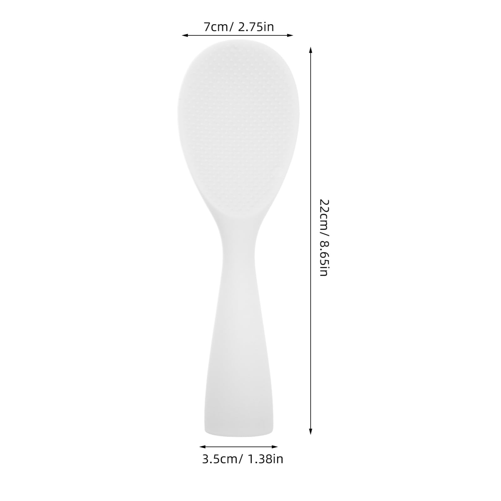 OUNONA Silicone Rice Spoon with Handle Nonstick Heat Resistant Rice Spatula for Serving Stirring Cooking Stand Up Design for Convenient Kitchen Use