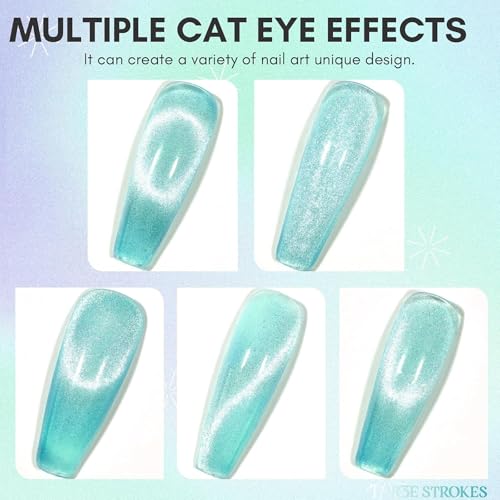Image of THR3E STROKES 9D Glitter Cat Eye Magnetic Nail Polish Art Manicure DIY at Home Soak Off UV 7.5ML (CE5, 7.5ML)