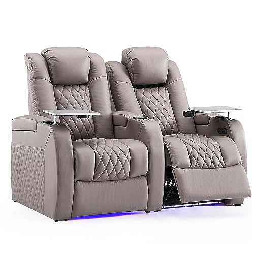 Image of Weilianda Home Theater Seating, Top Grain Leather Movie Theater Chair