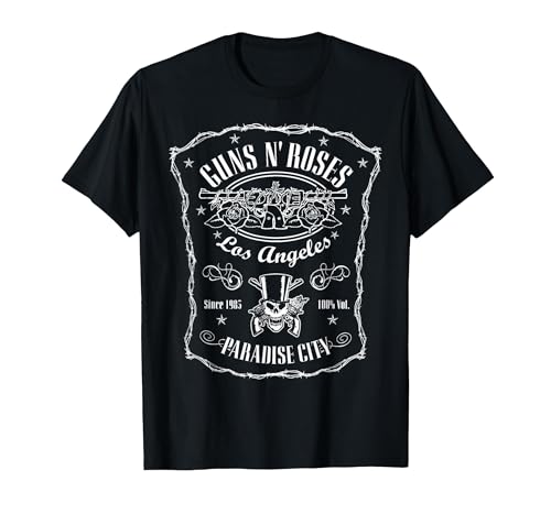 Label Officiel Guns N' Roses Paradise T-Shirt, Homme, Noir, L