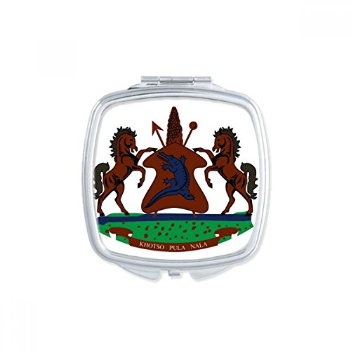 Miroir compact Liban mignon et multicolore avec emblème asiatique