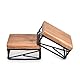 Indus Lifespace Erhöhung, quadratischer Ständer aus Holz für Küche/Badezimmer/Theke/Pflanzenständer, 2 Stück (10,16 cm x 10,16 cm x 4,44 cm)