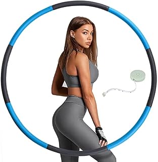 Benewell Hula Hoop Adults, Fitness Hula Hoop for Weight Loss and Massage, 8 Detachable Hula Hoop Sections Made of Stainless Steel Material-Multicolor